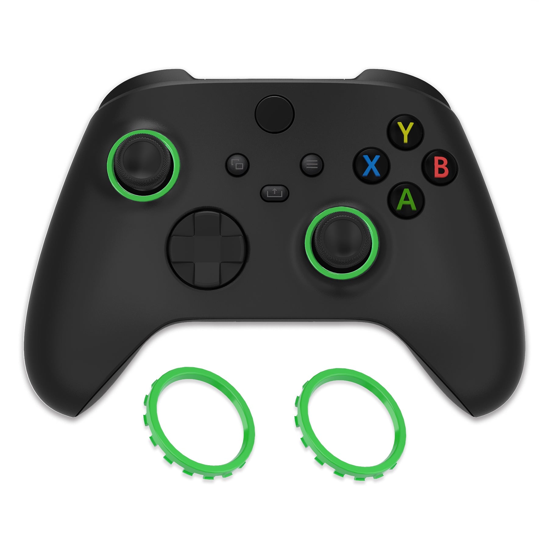 eXtremeRate Custom Accent Rings for eXtremeRate ASR Version Shell, Compatible with Xbox Series X/S Controller & Xbox One Elite (Model 1698) & Elite Series 2 (Model 1797 and Core Model 1797) Controller - Green eXtremeRate