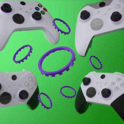 eXtremeRate Custom Accent Rings for eXtremeRate ASR Version Shell, Compatible with Xbox Series X/S Controller & Xbox One Elite (Model 1698) & Elite Series 2 (Model 1797 and Core Model 1797) Controller - Purple eXtremeRate