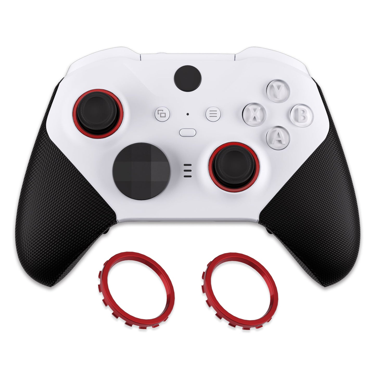 eXtremeRate Custom Accent Rings for eXtremeRate ASR Version Shell, Compatible with Xbox Series X/S Controller & Xbox One Elite (Model 1698) & Elite Series 2 (Model 1797 and Core Model 1797) Controller - Scarlet Red eXtremeRate