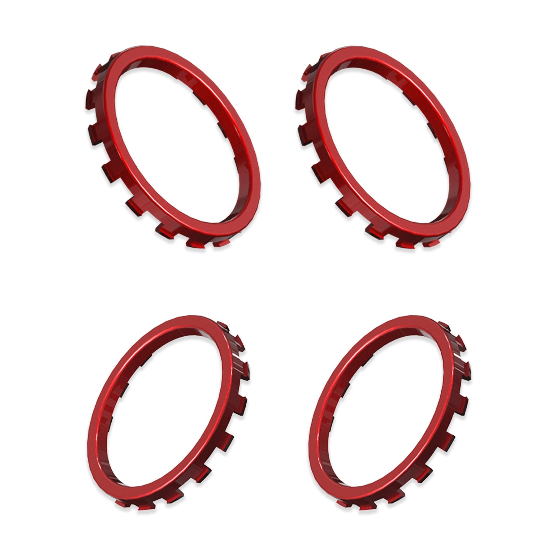 eXtremeRate Custom Accent Rings for eXtremeRate ASR Version Shell, Compatible with Xbox Series X/S Controller & Xbox One Elite (Model 1698) & Elite Series 2 (Model 1797 and Core Model 1797) Controller - Scarlet Red eXtremeRate