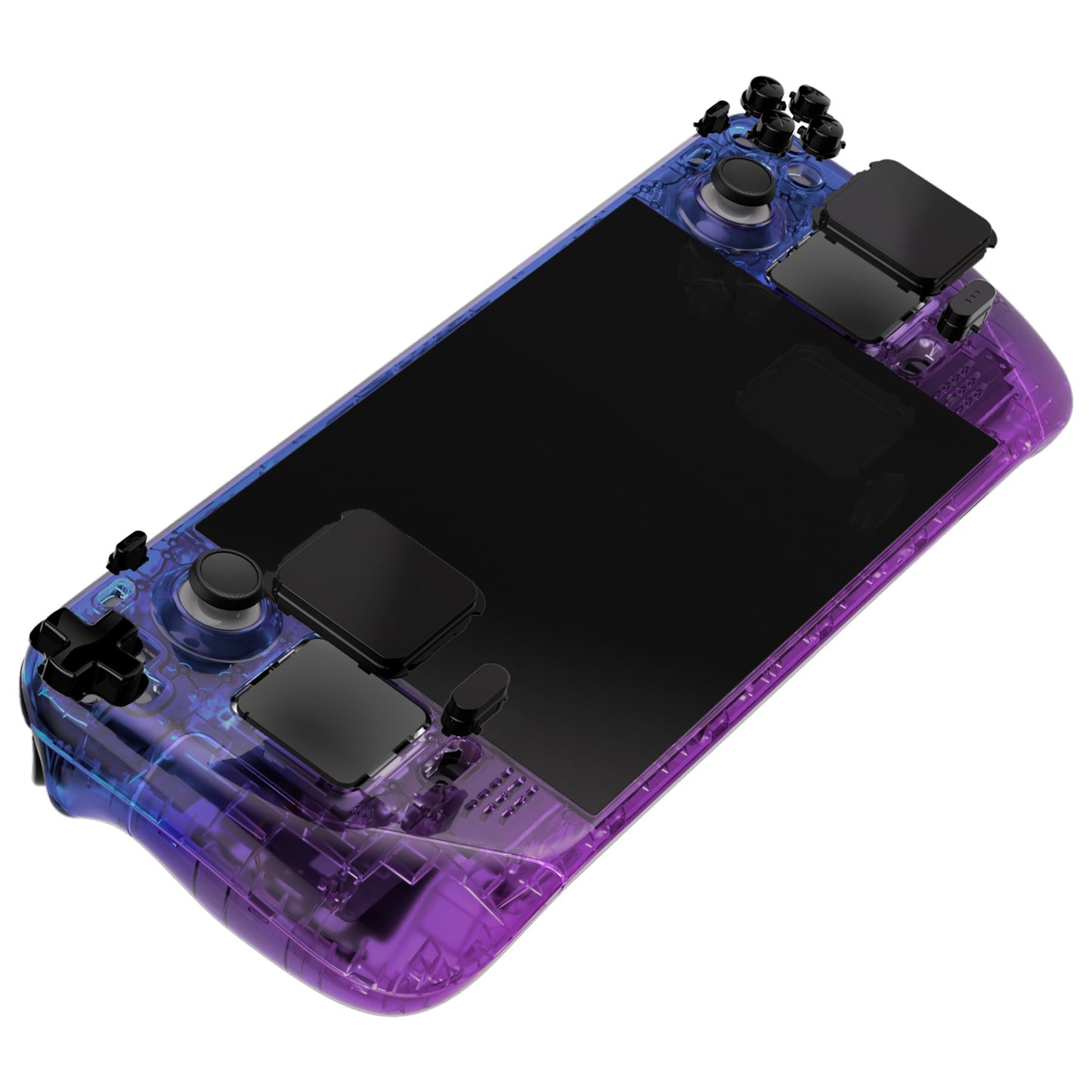 Custom Full Set Shell with Buttons for Steam Deck Console - Gradient Translucent Bluebell eXtremeRate