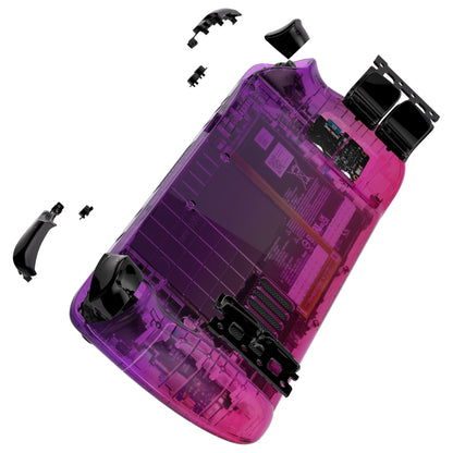 Custom Full Set Shell with Buttons for Steam Deck Console - Gradient Translucent Purple Rose Red eXtremeRate