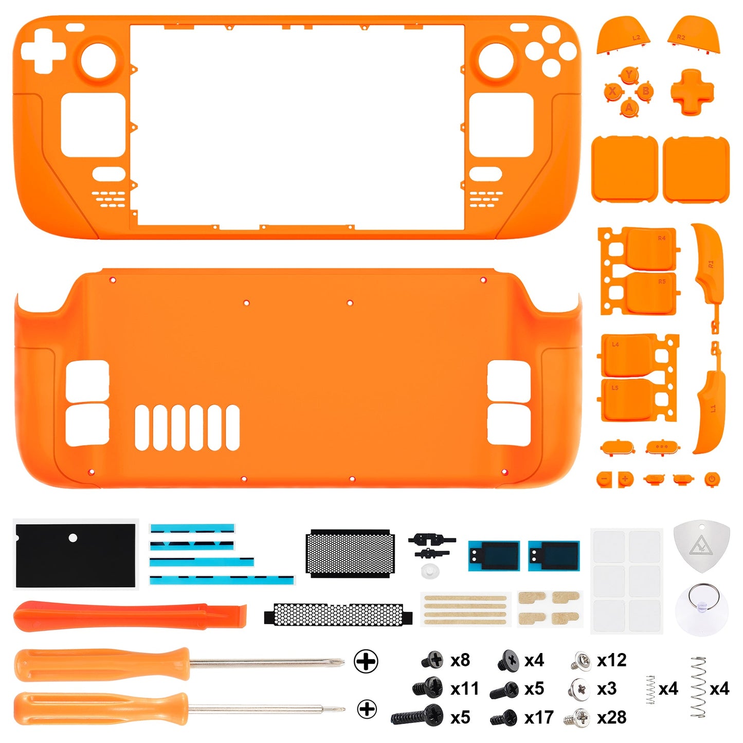 Custom Full Set Shell with Buttons for Steam Deck Console - Orange eXtremeRate