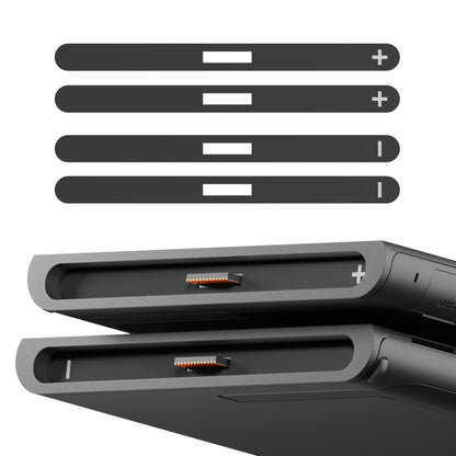 eXtremeRate Replacement Side Rail Slot Stickers for Nintendo Switch 2 (Dark Gray)