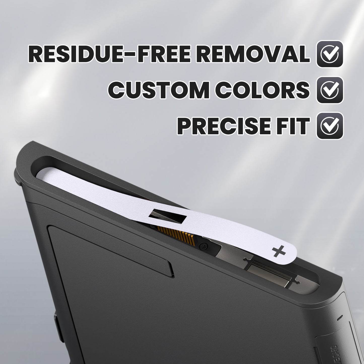 eXtremeRate Replacement Side Rail Slot Stickers for Nintendo Switch 2 (White)