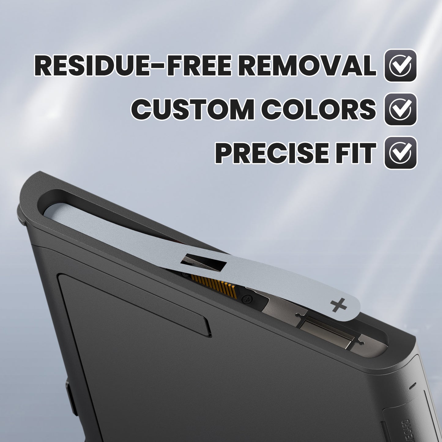 eXtremeRate Replacement Side Rail Slot Stickers for Nintendo Switch 2 (New Hope Gray)