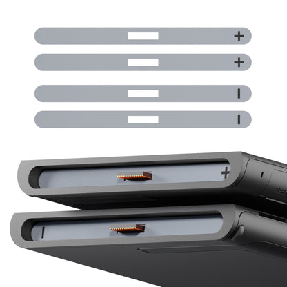 eXtremeRate Replacement Side Rail Slot Stickers for Nintendo Switch 2 (New Hope Gray)