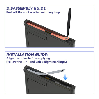 eXtremeRate Replacement Side Rail Slot Stickers for Nintendo Switch 2 (New Hope Gray)