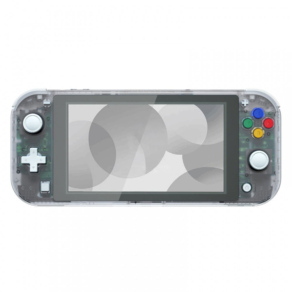 eXtremeRate Retail Transparent Clear DIY Replacement Shell for Nintendo Switch Lite, NSL Handheld Controller Housing with Screen Protector, Custom Case Cover for Nintendo Switch Lite - DLM501