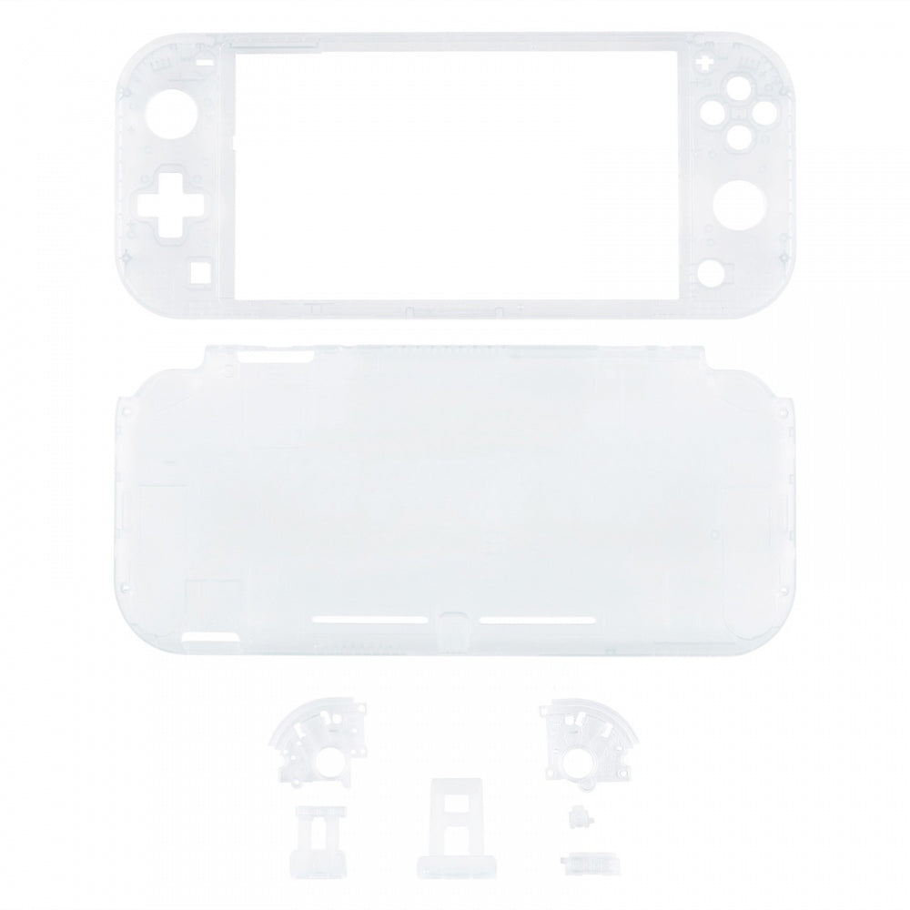 eXtremeRate Retail Transparent Clear DIY Replacement Shell for Nintendo Switch Lite, NSL Handheld Controller Housing with Screen Protector, Custom Case Cover for Nintendo Switch Lite - DLM501