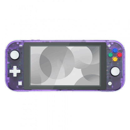 eXtremeRate Retail Clear Atomic Purple DIY Replacement Shell for Nintendo Switch Lite, NSL Handheld Controller Housing with Screen Protector, Custom Case Cover for Nintendo Switch Lite - DLM505