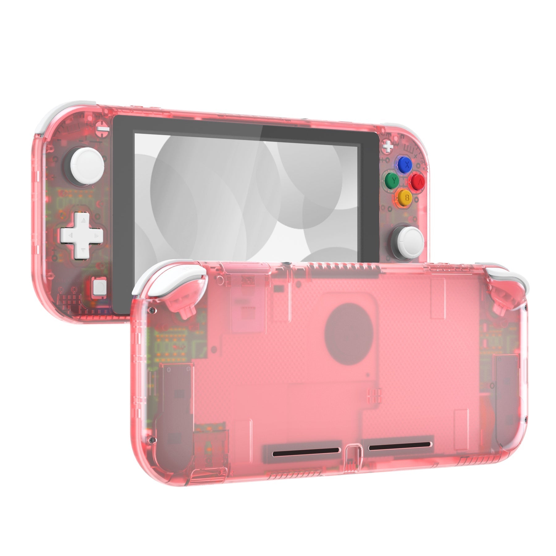 eXtremeRate Retail Cherry Pink DIY Replacement Shell for Nintendo Switch Lite, NSL Handheld Controller Housing with Screen Protector, Custom Case Cover for Nintendo Switch Lite - DLM507