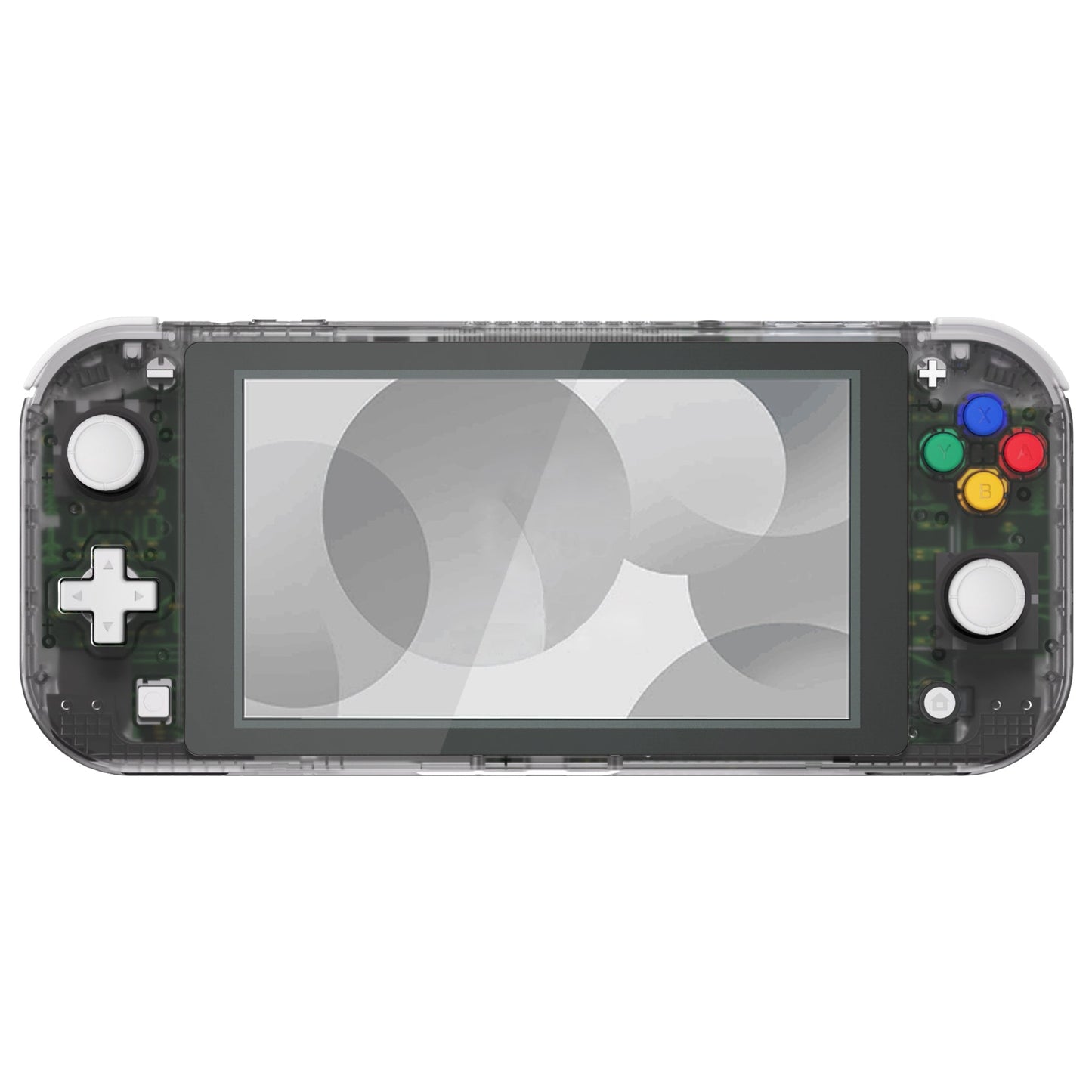 eXtremeRate Retail Clear Black DIY Replacement Shell for NS Switch Lite, NSL Handheld Controller Housing w/ Screen Protector, Custom Case Cover for NS Switch Lite - DLM509