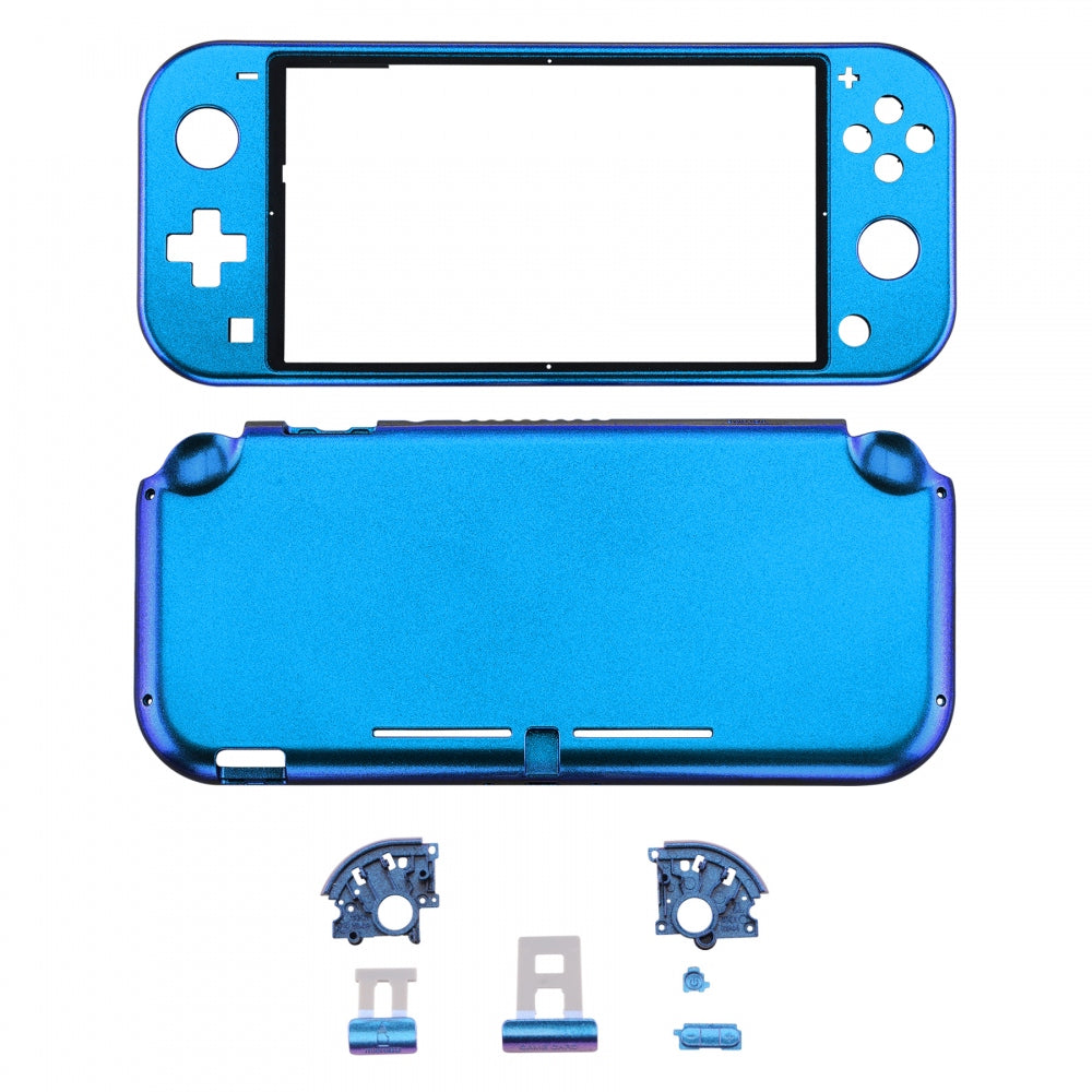 eXtremeRate Retail Chameleon Purple Blue Glossy DIY Replacement Shell for Nintendo Switch Lite, NSL Handheld Controller Housing with Screen Protector, Custom Case Cover for Nintendo Switch Lite - DLP301