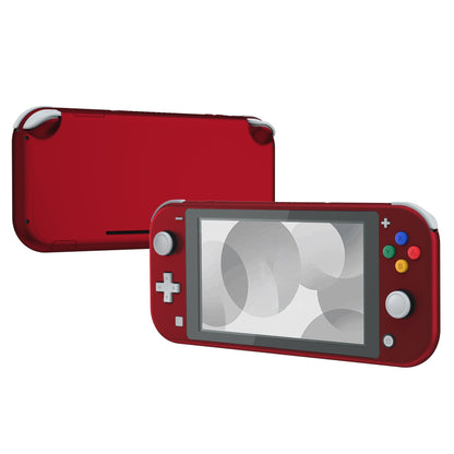 eXtremeRate Retail Soft Touch Scarlet Red DIY Replacement Shell for Nintendo Switch Lite, NSL Handheld Controller Housing with Screen Protector, Custom Case Cover for Nintendo Switch Lite - DLP303