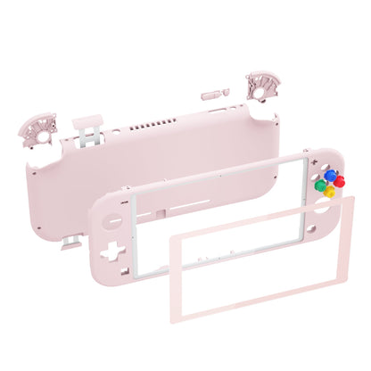 eXtremeRate Retail Soft Touch Cherry Blossoms Pink DIY Replacement Shell for Nintendo Switch Lite, NSL Handheld Controller Housing with Screen Protector, Custom Case Cover for Nintendo Switch Lite - DLP306