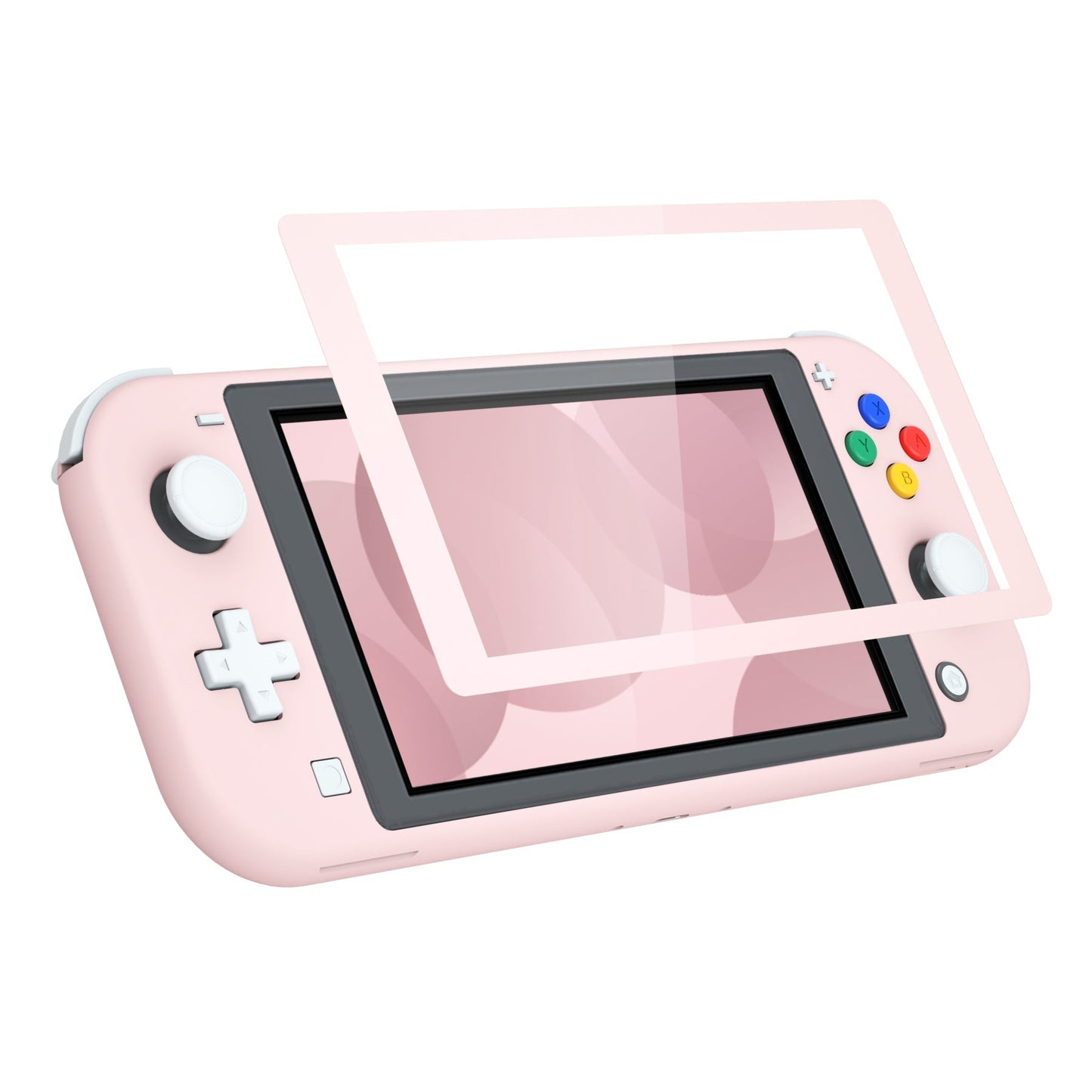 eXtremeRate Retail Soft Touch Cherry Blossoms Pink DIY Replacement Shell for Nintendo Switch Lite, NSL Handheld Controller Housing with Screen Protector, Custom Case Cover for Nintendo Switch Lite - DLP306