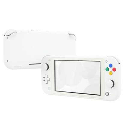 eXtremeRate Retail Soft Touch White DIY Replacement Shell for Nintendo Switch Lite, NSL Handheld Controller Housing with Screen Protector, Custom Case Cover for Nintendo Switch Lite - DLP308