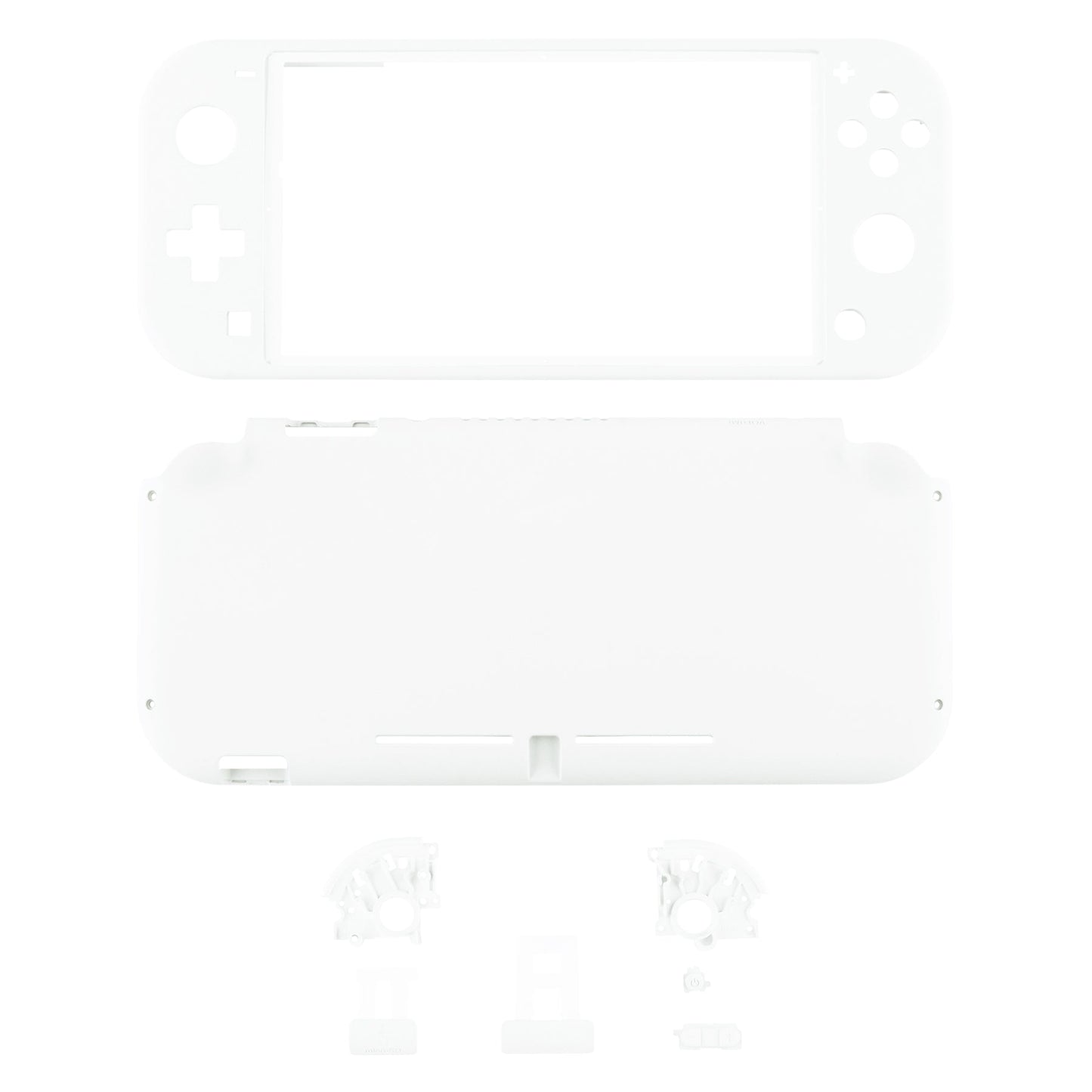 eXtremeRate Retail Soft Touch White DIY Replacement Shell for Nintendo Switch Lite, NSL Handheld Controller Housing with Screen Protector, Custom Case Cover for Nintendo Switch Lite - DLP308