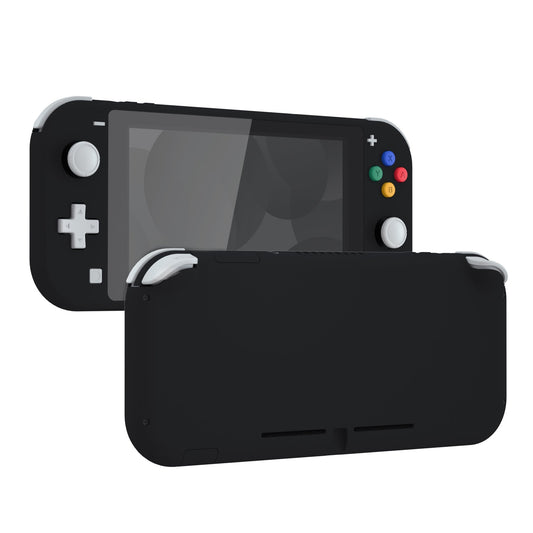 eXtremeRate Retail Soft Touch Black DIY Replacement Shell for Nintendo Switch Lite, NSL Handheld Controller Housing with Screen Protector, Custom Case Cover for Nintendo Switch Lite - DLP309