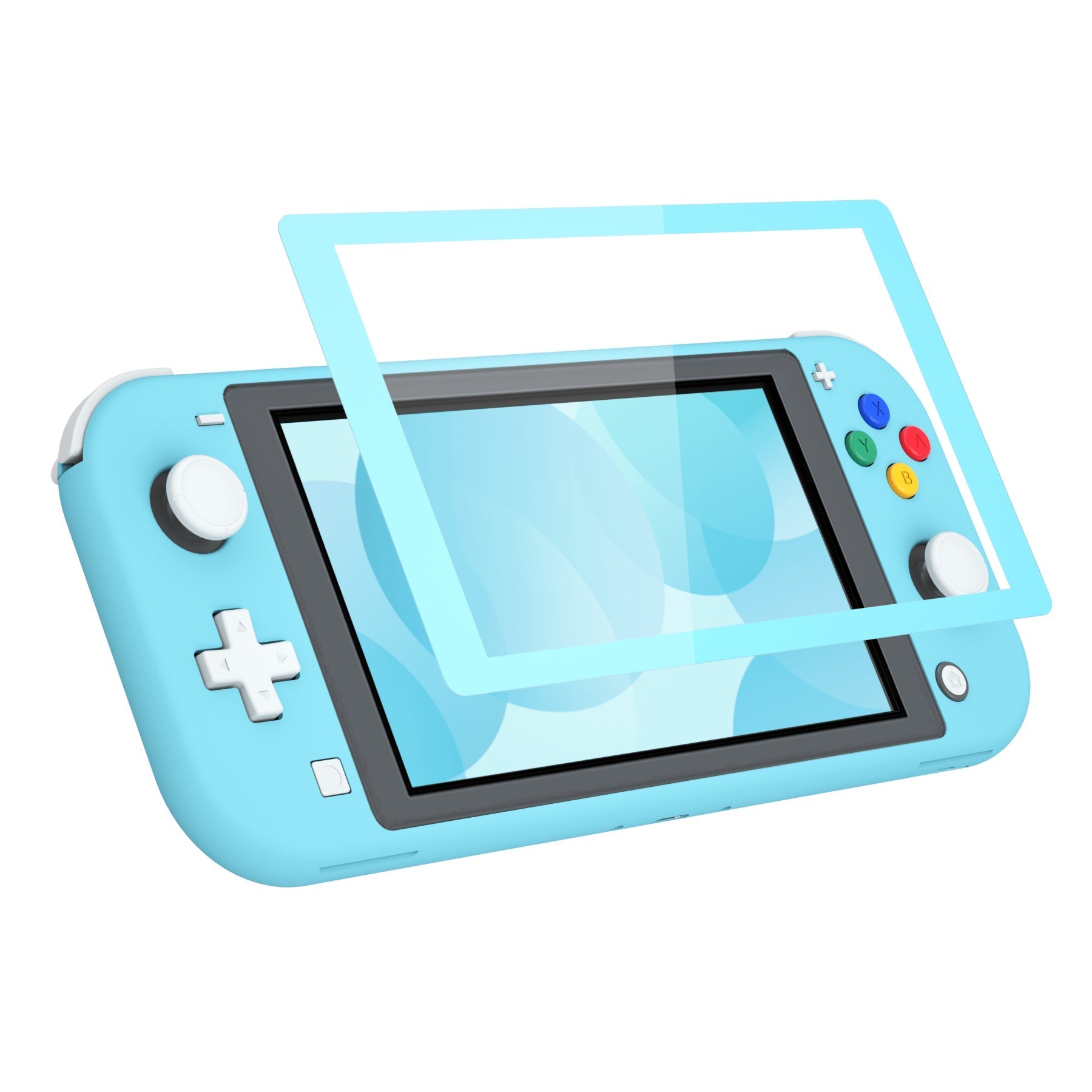 eXtremeRate Retail Soft Touch Heaven Blue DIY Replacement Shell for Nintendo Switch Lite, NSL Handheld Controller Housing with Screen Protector, Custom Case Cover for Nintendo Switch Lite - DLP313