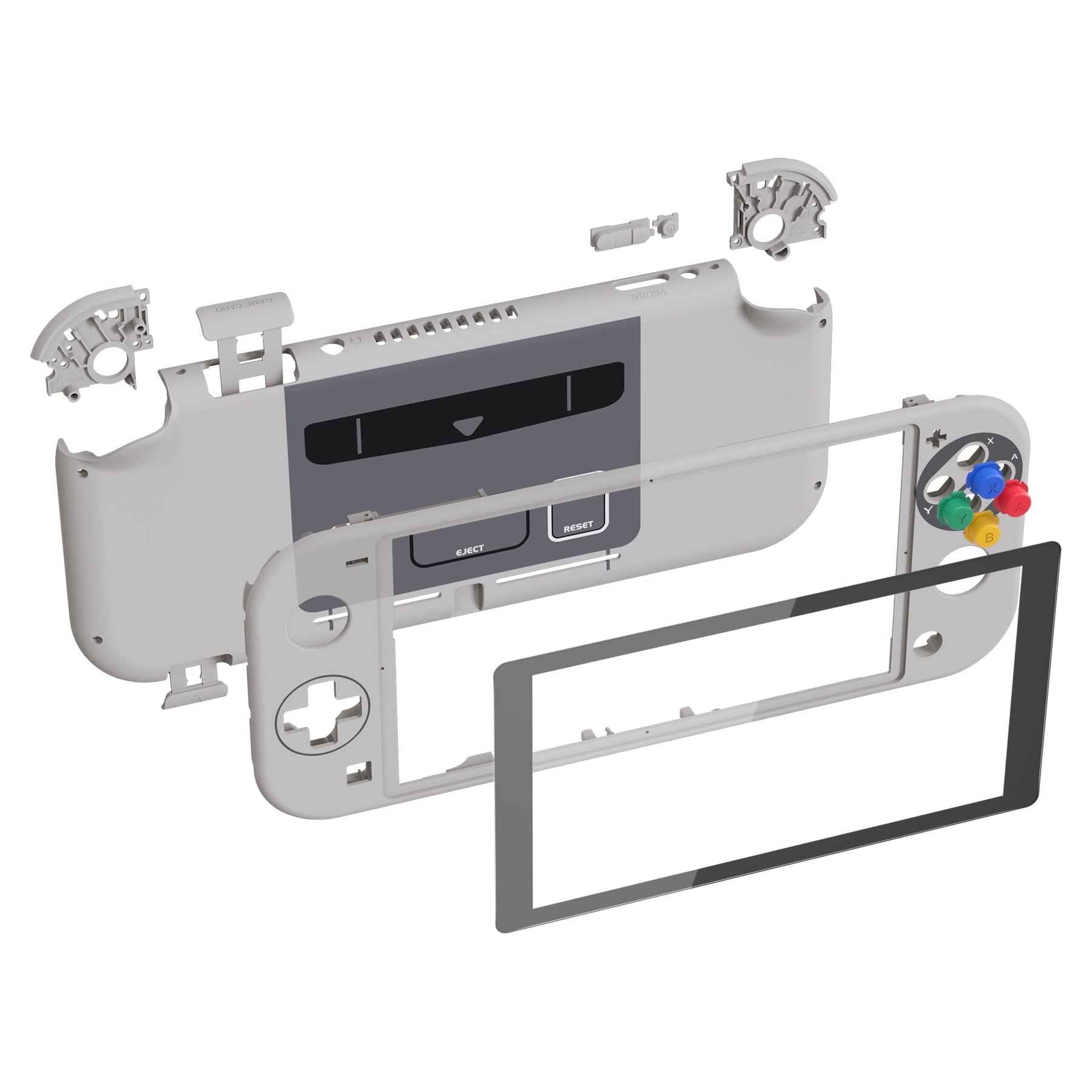 eXtremeRate Retail SFC SNES Classic EU Style DIY Replacement Shell for NS Switch Lite, NSL Handheld Controller Housing with Screen Protector, Custom Case Cover for NS Switch Lite - DLT135