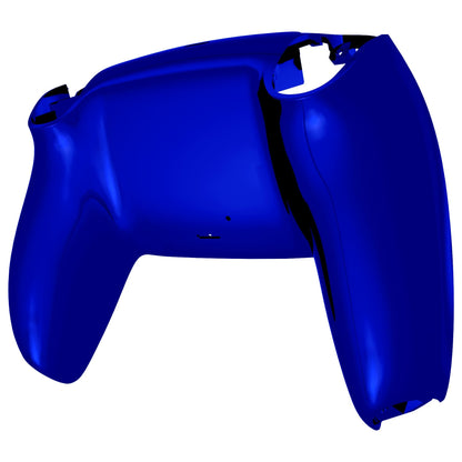 eXtremeRate Retail Chrome Blue Glossy Custom Back Housing Bottom Shell Compatible with ps5 Controller, Replacement Back Shell Cover Compatible with ps5 Controller - DPFD4004