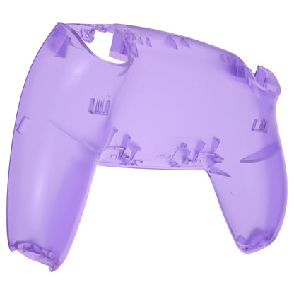 eXtremeRate Retail Clear Atomic Purple Custom Back Housing Bottom Shell Compatible with ps5 Controller, Replacement Back Shell Cover Compatible with ps5 Controller - DPFM5005