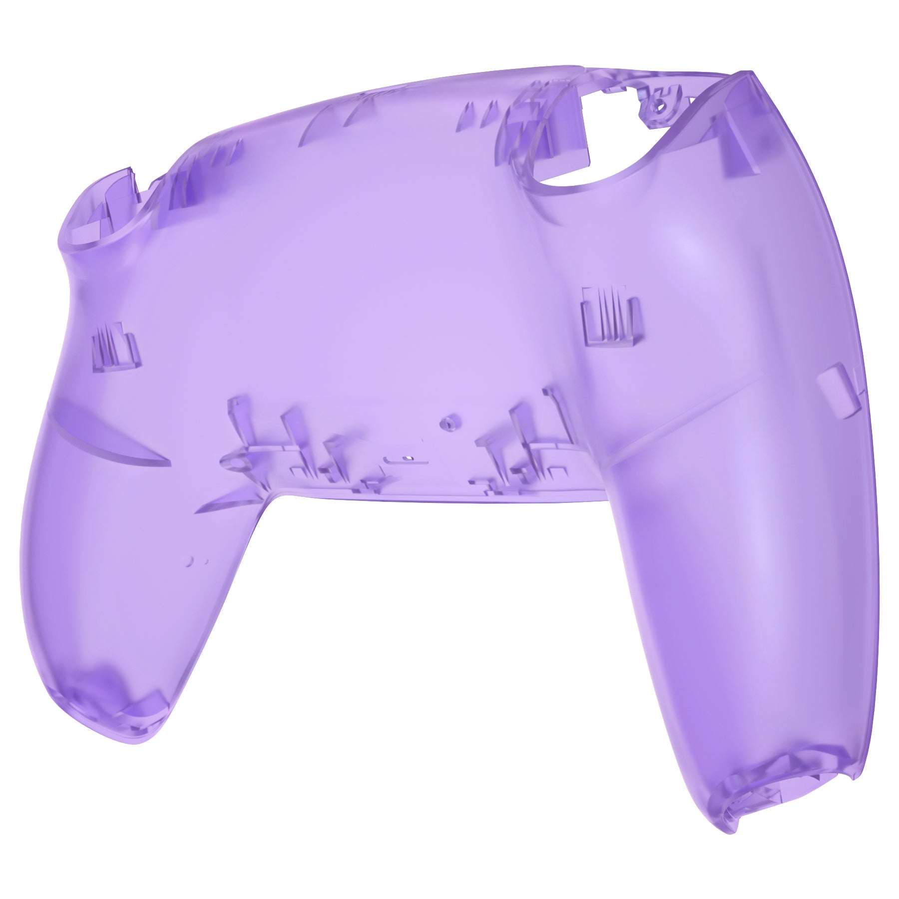 eXtremeRate Retail Clear Atomic Purple Custom Back Housing Bottom Shell Compatible with ps5 Controller, Replacement Back Shell Cover Compatible with ps5 Controller - DPFM5005