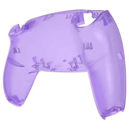 eXtremeRate Retail Clear Atomic Purple Custom Back Housing Bottom Shell Compatible with ps5 Controller, Replacement Back Shell Cover Compatible with ps5 Controller - DPFM5005