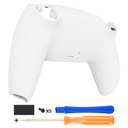 eXtremeRate Replacement Back Housing Bottom Shell Compatible with PS5 Controller - White eXtremeRate