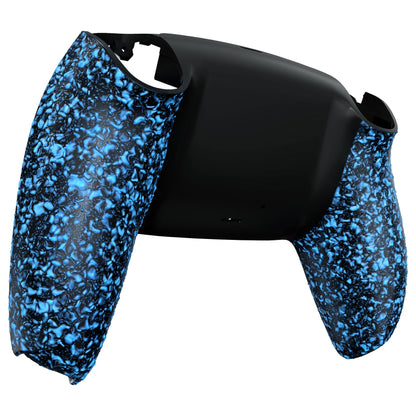 eXtremeRate Retail Textured Blue Custom Back Housing Bottom Shell Compatible with ps5 Controller, Replacement Back Shell Cover Compatible with ps5 Controller - DPFP3016