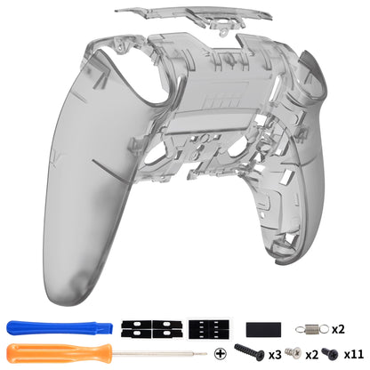 eXtremeRate PS5 edgeコントローラー対応交換対応用バックハウジングボトムシェル【クリアブラック】