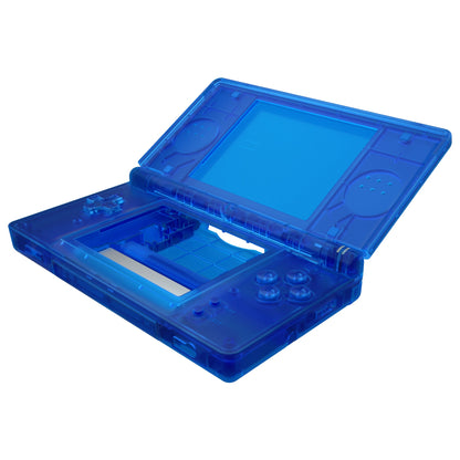 eXtremeRate Retail Clear Blue Replacement Full Housing Shell for Nintendo DS Lite, Custom Handheld Console Case Cover with Buttons, Screen Lens for Nintendo DS Lite NDSL - Console NOT Included - DSLM5004