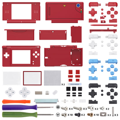 eXtremeRate ニンテンドーDS Lite用交換フルハウジングシェル＆ボタンセット保護フィルム付き【モンスター インデックス コンソール スタイル】
