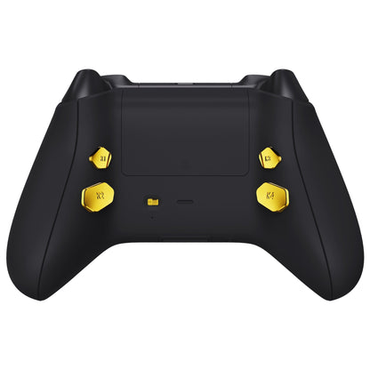 eXtremeRate Retail Chrome Gold Replacement Redesigned K1 K2 K3 K4 Back Buttons Paddles & Toggle Switch for Xbox Series X/S Controller eXtremerate Hope Remap Kit - Controller & Hope Remap Board NOT Included - DX3D4001