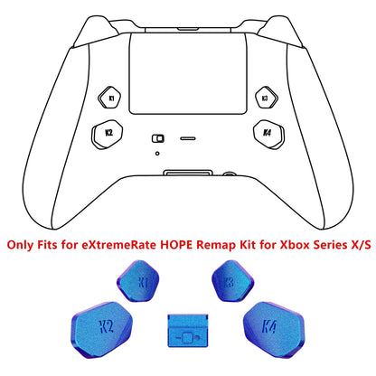 eXtremeRate Retail Chameleon Purple Blue Replacement Redesigned K1 K2 K3 K4 Back Buttons Paddles & Toggle Switch for Xbox Series X/S Controller eXtremerate Hope Remap Kit - Controller & Hope Remap Board NOT Included - DX3P3001