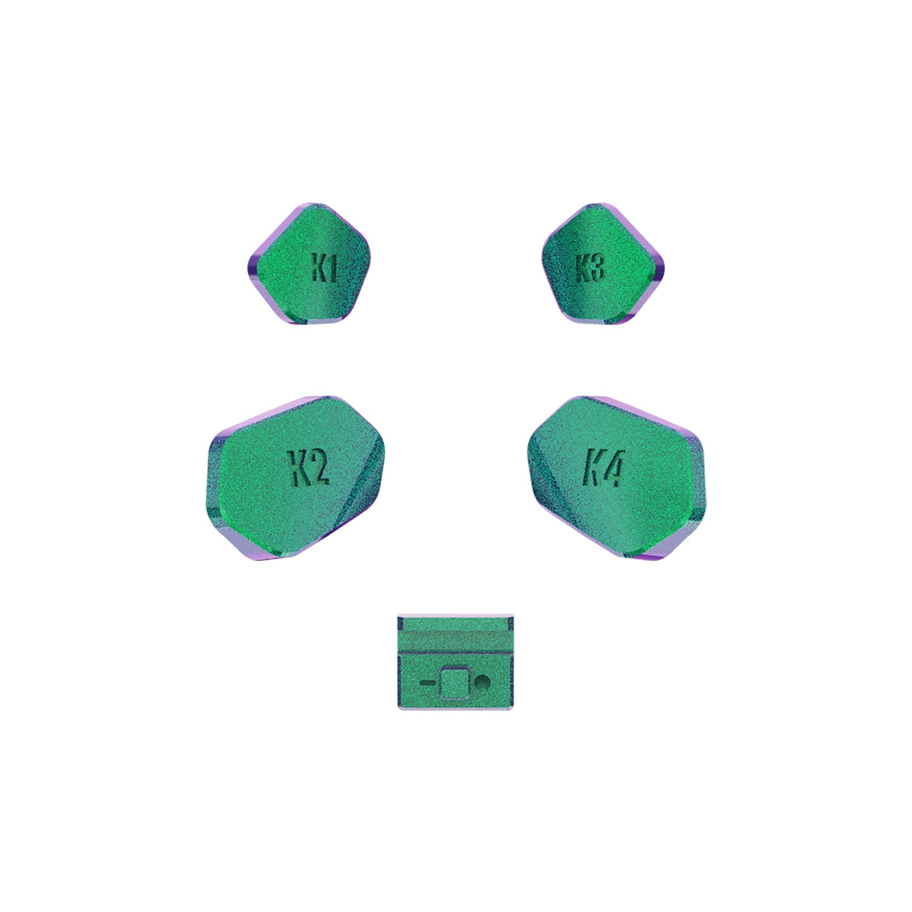 eXtremeRate Retail Chameleon Green Purple Replacement Redesigned K1 K2 K3 K4 Back Buttons Paddles & Toggle Switch for Xbox Series X/S Controller eXtremerate Hope Remap Kit - Controller & Hope Remap Board NOT Included - DX3P3002