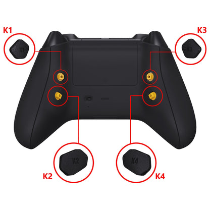 eXtremeRate Retail Black Replacement Redesigned K1 K2 K3 K4 Back Buttons Paddles & Toggle Switch for Xbox Series X/S Controller eXtremerate Hope Remap Kit - Controller & Hope Remap Board NOT Included - DX3P3009