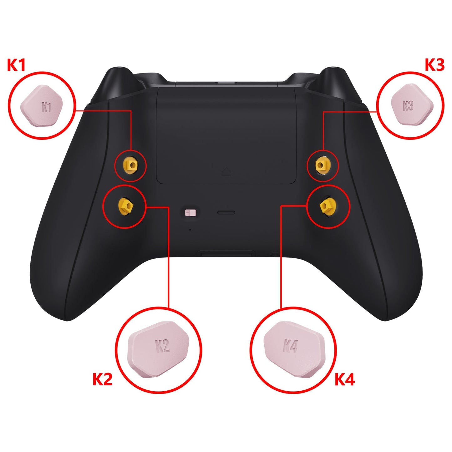 eXtremeRate Retail Cherry Blossoms Pink Replacement Redesigned K1 K2 K3 K4 Back Buttons Paddles & Toggle Switch for Xbox Series X/S Controller eXtremerate Hope Remap Kit - Controller & Hope Remap Board NOT Included - DX3P3012