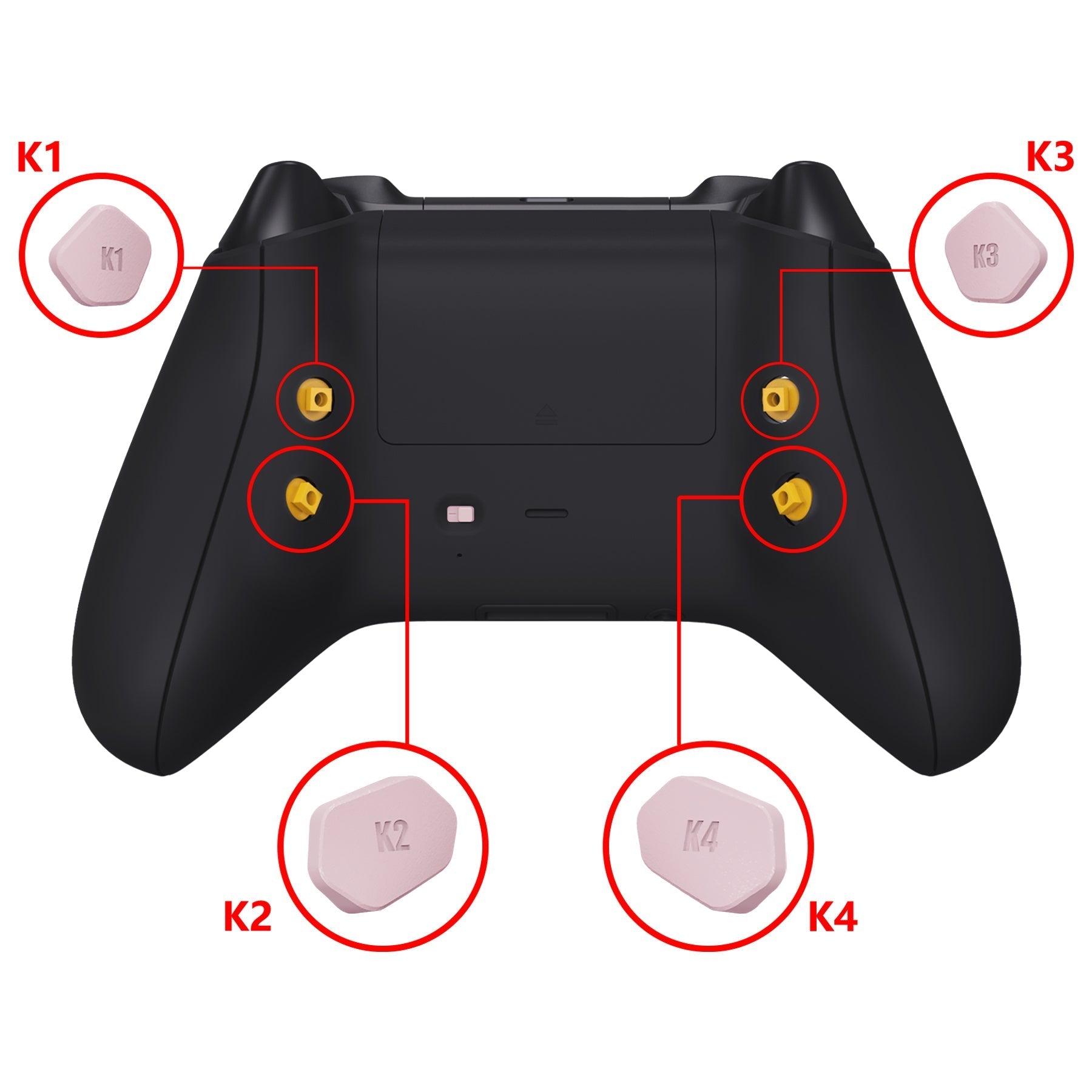 eXtremeRate Retail Cherry Blossoms Pink Replacement Redesigned K1 K2 K3 K4 Back Buttons Paddles & Toggle Switch for Xbox Series X/S Controller eXtremerate Hope Remap Kit - Controller & Hope Remap Board NOT Included - DX3P3012