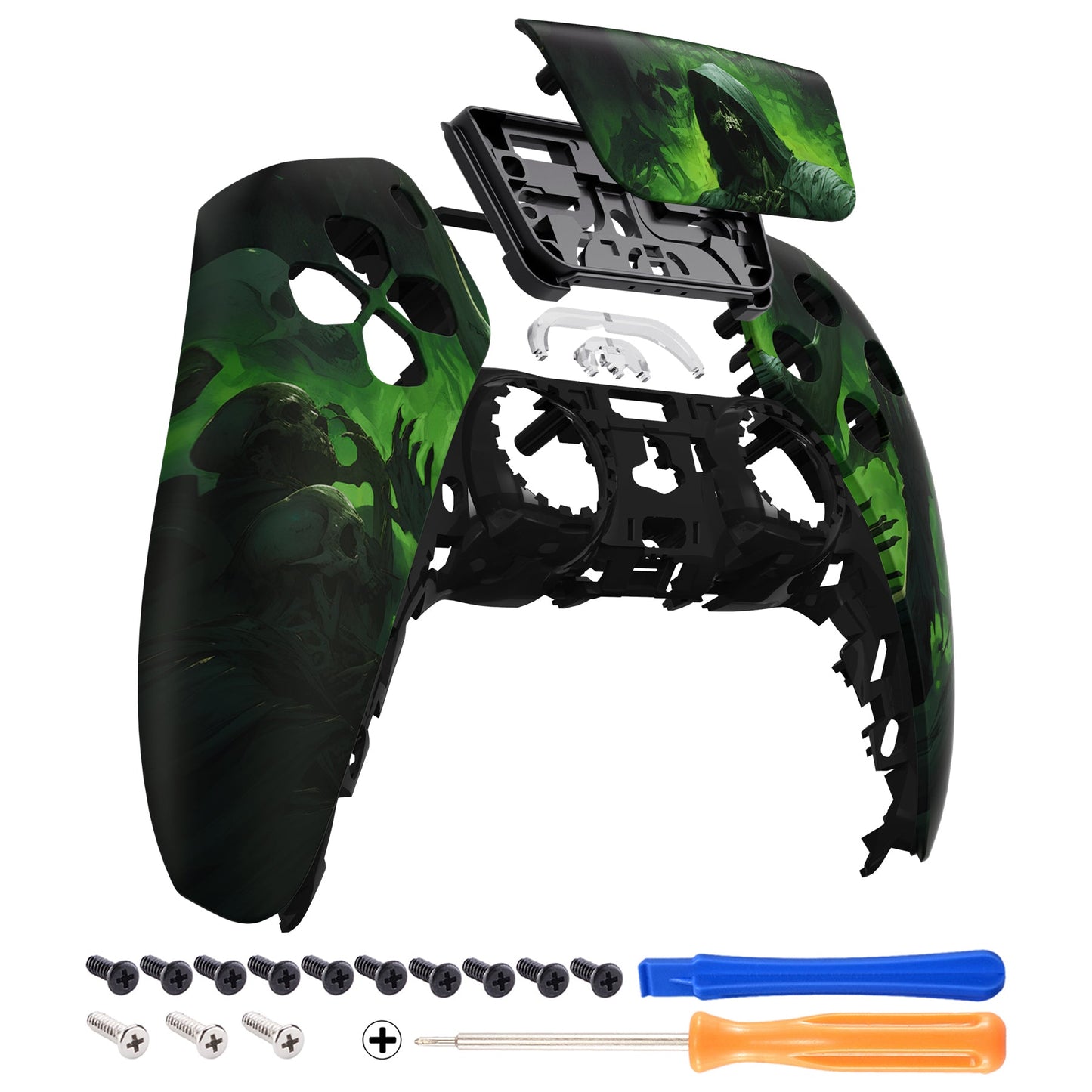 Replacement Front Housing Shell Compatible with PS5 Controller BDM-010 BDM-020 BDM-030 - Dark Carnival eXtremeRate