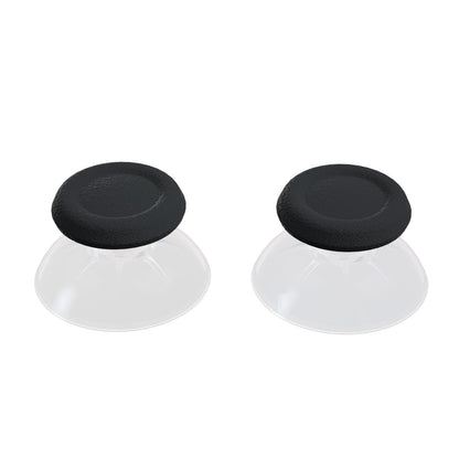 eXtremeRate Dual-Color Replacement 3D Joystick Thumbsticks Compatible with PS4 Slim Pro Controller - Black & Clear eXtremeRate