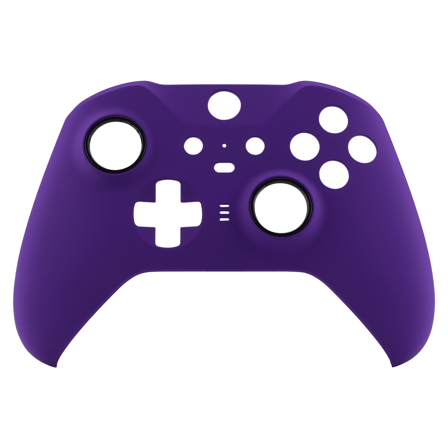 eXtremeRate Retail Purple Soft Touch Grip Faceplate Cover, Front Housing Shell Case Replacement Kit for Xbox One Elite Series 2 Controller (Model 1797 and Core Model 1797) - Thumbstick Accent Rings Included - ELP307