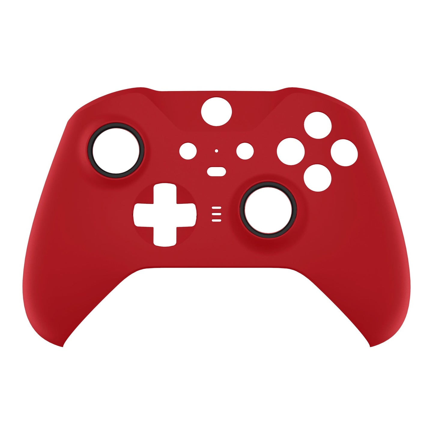 eXtremeRate Retail Passion Red Soft Touch Grip Faceplate Cover, Front Housing Shell Case Replacement Kit for Xbox One Elite Series 2 Controller (Model 1797 and Core Model 1797) - Thumbstick Accent Rings Included - ELP332