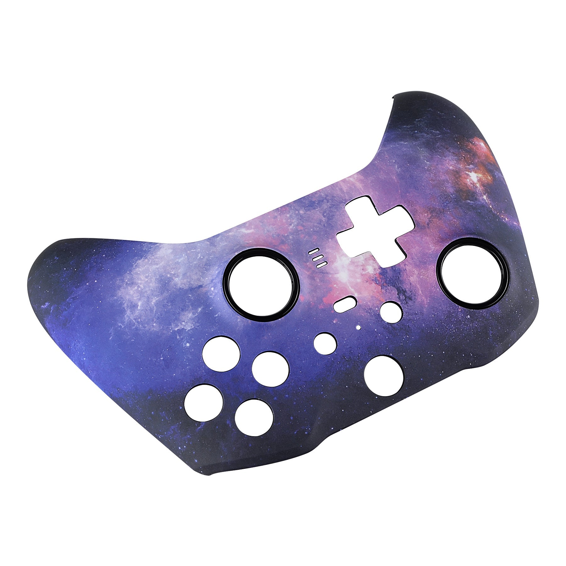 eXtremeRate Retail Nebula Galaxy Patterned Faceplate Cover, Soft Touch Front Housing Shell Case Replacement Kit for Xbox One Elite Series 2 Controller (Model 1797 and Core Model 1797) - Thumbstick Accent Rings Included - ELT101