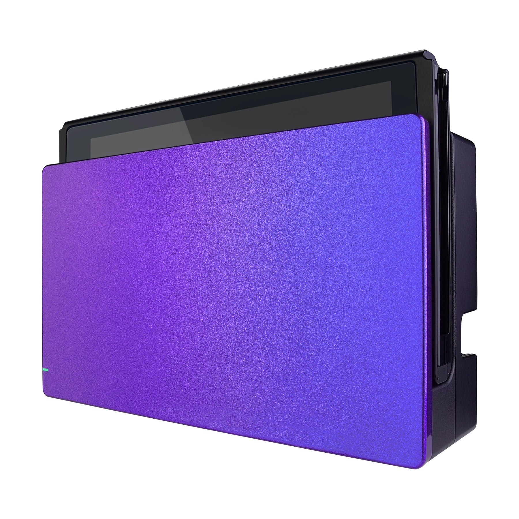 eXtremeRate Retail Custom Chameleon Glossy Faceplate for Nintendo Switch Dock, Purple Blue DIY Replacement Housing Shell for Nintendo Switch Dock - Dock NOT Included - FDP301