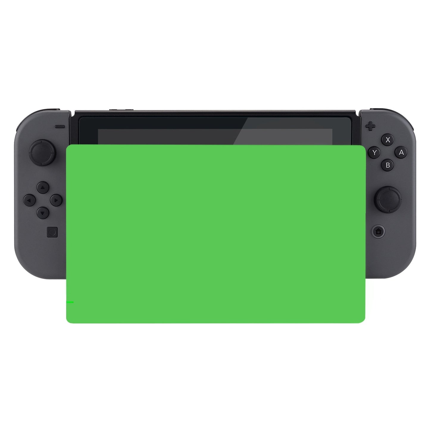 eXtremeRate Retail Green Custom Faceplate for NS Switch Charging Dock, Soft Touch Grip DIY Replacement Housing Shell for NS Switch Dock - FDP313