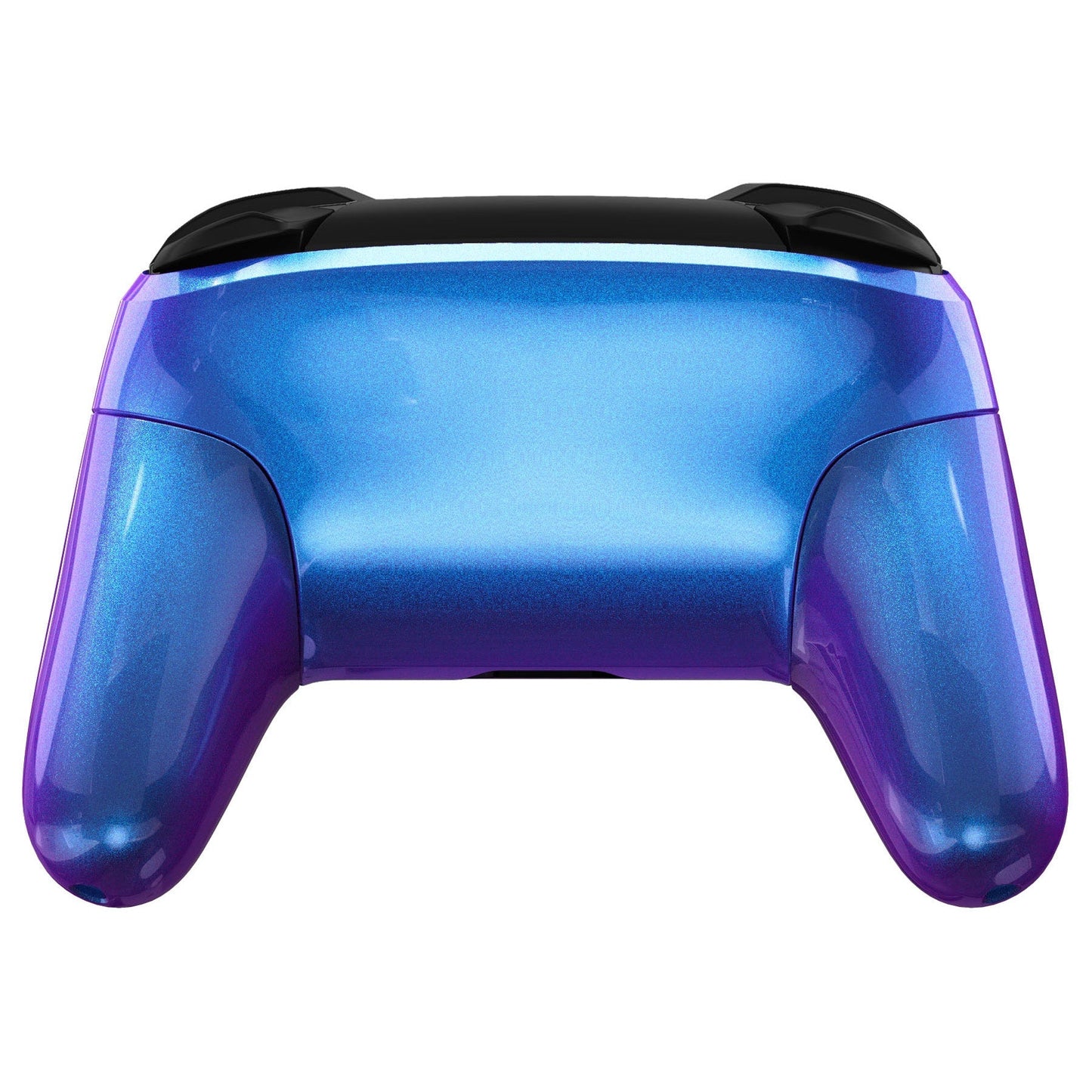 eXtremeRate Retail Chameleon Purple Blue Faceplate Backplate Handles Cover, Octagonal Gated Sticks Design DIY Replacement Grip Housing Shell for NS Switch Pro Controller - Controller NOT Included - FRE607