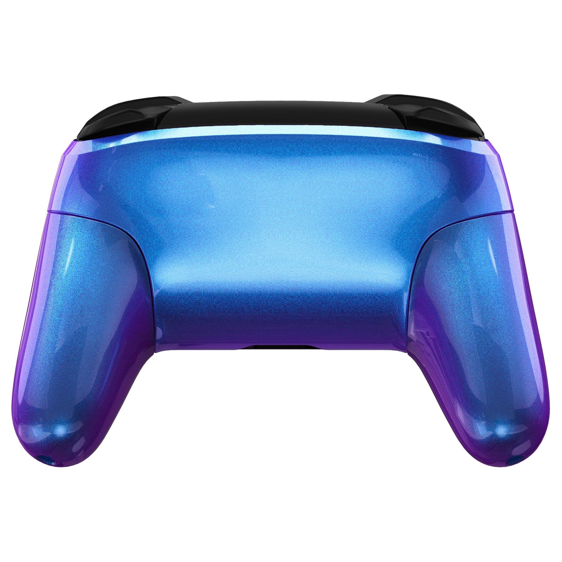 eXtremeRate Retail Chameleon Purple Blue Faceplate Backplate Handles Cover, Octagonal Gated Sticks Design DIY Replacement Grip Housing Shell for NS Switch Pro Controller - Controller NOT Included - FRE607